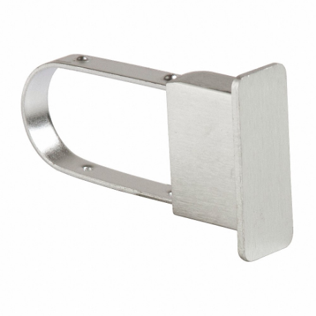 End Cap, 1/4 In Wd., Satin Chrome, Steel