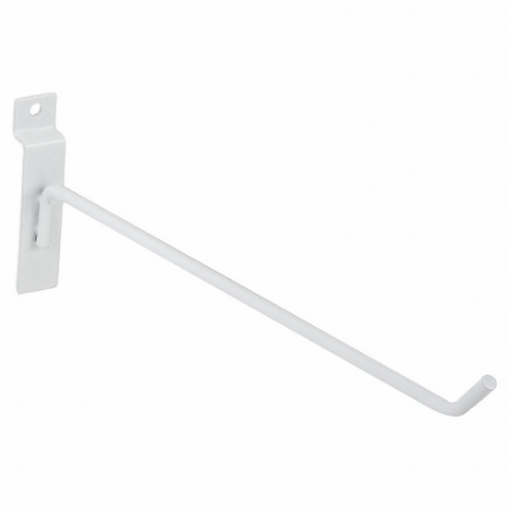 ECONOCO EWH/H12 Hook, 1/2 Inch x 12 Inch x 1/2 Inch, 40 lb Load Capacity, Steel, Semi Gloss, White | CV2RJC 45KX11