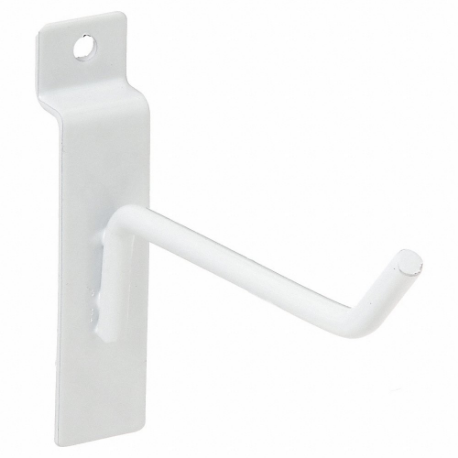 ECONOCO EWH/H4 Hook, 1/2 Inch x 4 Inch x 1/2 Inch, 40 lb Load Capacity, Steel, Semi Gloss, White | CV2RJF 45KX12