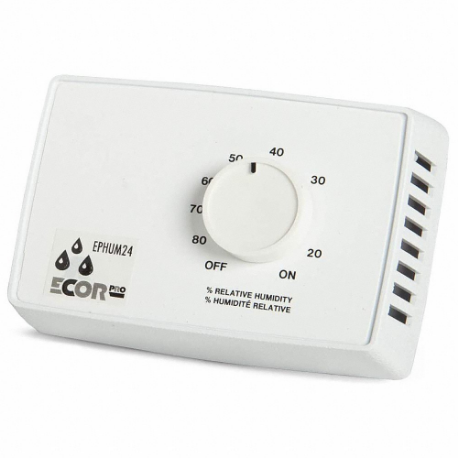 ECOR PRO EPHUM24DF Low Voltage Humidistat, 20% to 80% Control Range, 1 3/4 Inch Size x 3 Inch Size x 4 1/2 in | CP4CJC 787DL5