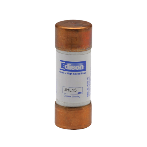 EDISON JHL15-1 Drive Fuse, Class J, Current-Limiting, High Speed, 15A, 600 VAC, Ferrule | CV7MZD