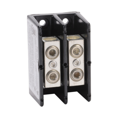 EDISON PB1012 Open Terminal Block, 175A, 2-Pole 2/0 Awg To 8 Awg, 1 Opening, 2/0 Awg To 8 Awg | CV7DJL