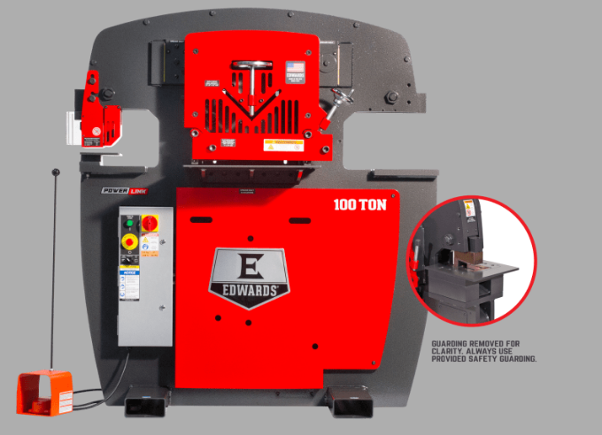 EDWARDS MFG 10203512 Ironworker, 100 Ton, 3 Phase, 208V, PowerLink, Coper Notcher | CL3WWF