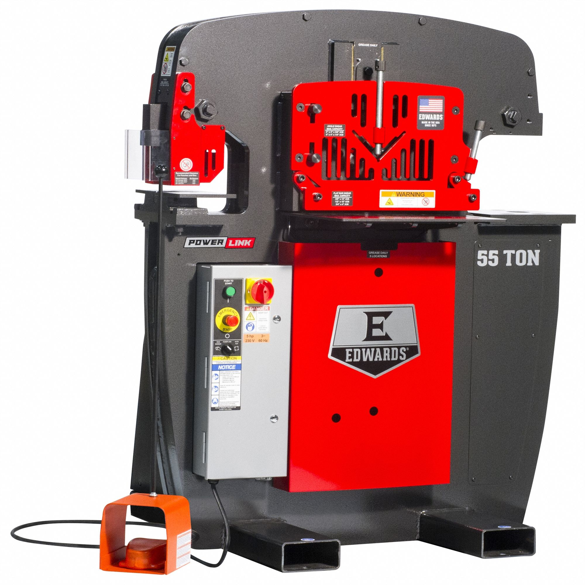 EDWARDS MFG IW55-1P230-AC500 Ironworker, 55 Ton, 1 Phase, 230V with PowerLink | CL3XGY