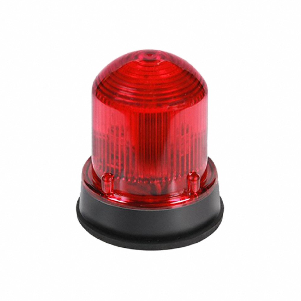 EDWARDS SIGNALING 125LEDFR24DB LED Flashing Beacon, 24V, Red, 0.06A Rating | CF4MHG
