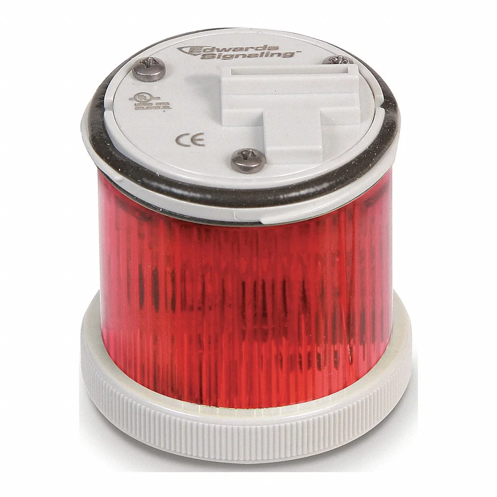 EDWARDS SIGNALING 248LEDMR120A LED Stack Light, Red, 48mm Size, 0.065A Rating, 120VAC at 50/60 Hz | AA7QCJ 16G701