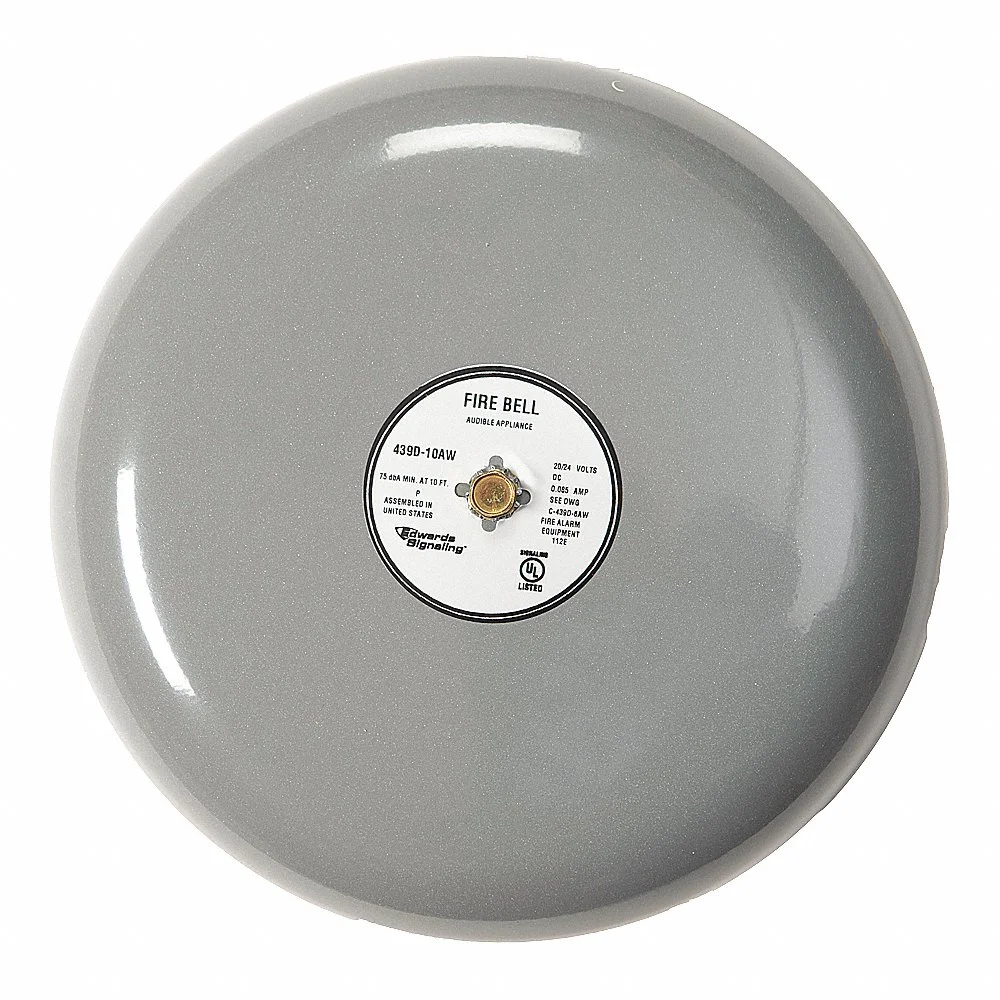 EDWARDS SIGNALING 438D-10N5 Vibrating Bell, 10 Inch Size, Fire Alarm, 0.034A Rating | AA8AJJ 16X279