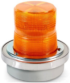 EDWARDS SIGNALING 50A-N5-40WH Flashing Beacon, Amber, 120VAC, 6 Inch Dia. | AA7QHY 16G833