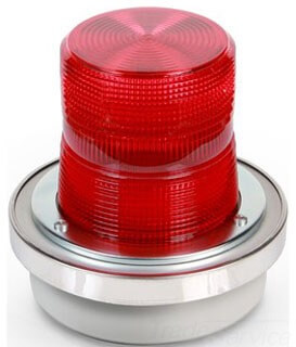 EDWARDS SIGNALING 50R-N5-40WH Flashing Beacon, Red, 120VAC, 6 Inch Dia. | AA7QHX 16G832