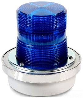 EDWARDS SIGNALING 50SINB-N5-40WH Incandescent Steady-On Beacon, 120V, Blue, 6 3/4 x 5 7/8 Inch Size | CF4NGX