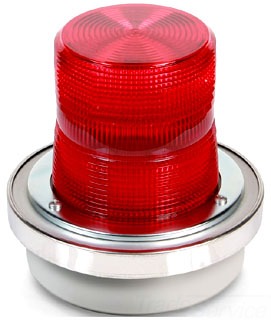 EDWARDS SIGNALING 50SINR-N5-40WH Incandescent Steady-On Beacon, 120V, Red, 0.29A Rating | CF4NHB