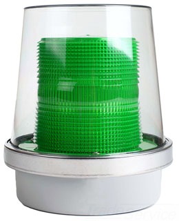 EDWARDS SIGNALING 90G-N5 Light Duty Strobe Light, Green, 120VAC, 6 3/4 x 6 15/16 Inch Size | CF4NYJ