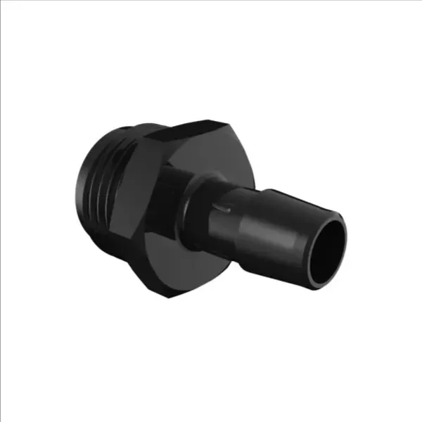 ELDON JAMES A12GH-8BN Garden Hose Adapter, 3/4 Inch GH, 1/2 Inch Inside Dia., Black Nylon | CJ8CTP