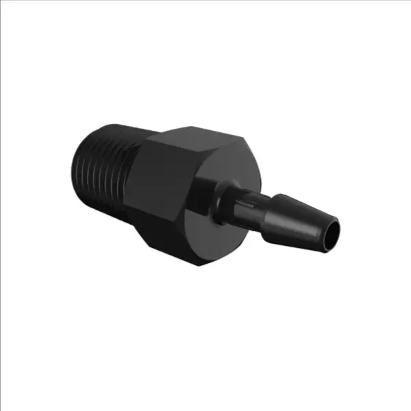 ELDON JAMES A2-2GFBN Adapter, 1/8 NPT Thread Size, 1/8 Inch Barb, Glass Filled Black Nylon | CJ8CXN