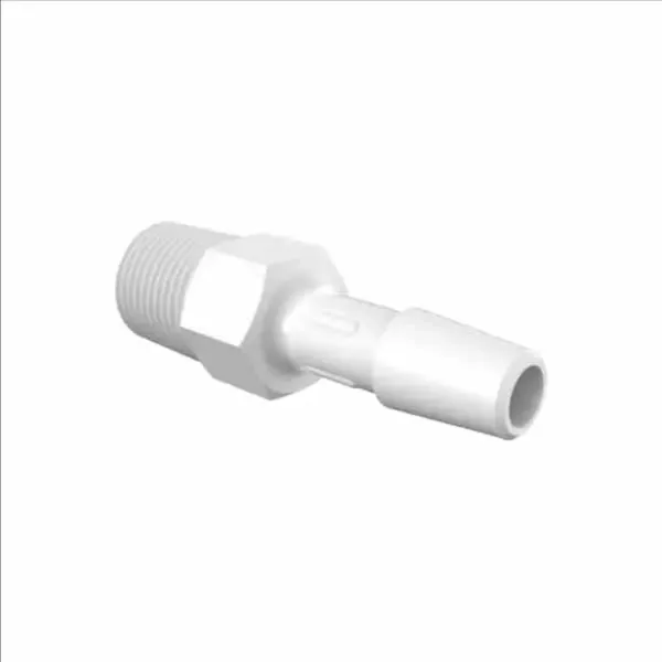 ELDON JAMES A2B-5WN Adapter, 1/8 BSPT Thread Size, 5/16 Inch Barb, White Nylon | CJ8DBJ