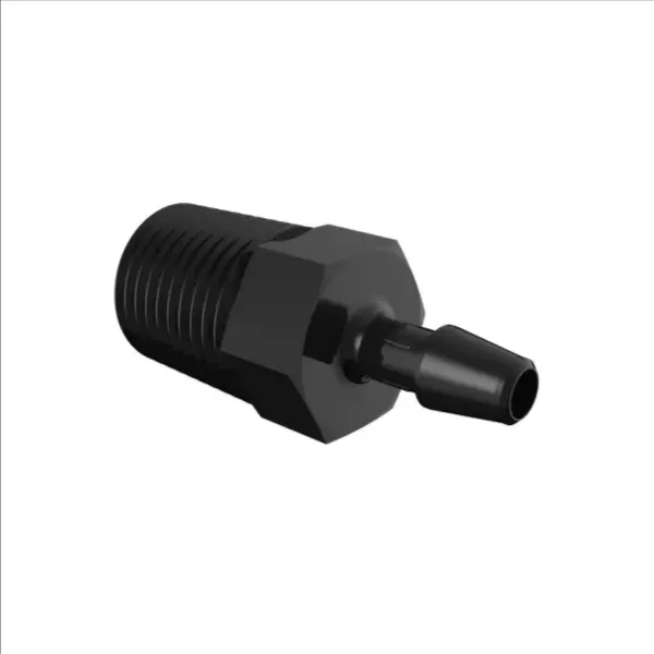 ELDON JAMES A4-3BN Adapter, 1/4 NPT Thread Size, 3/16 Inch Barb, Black Nylon | CJ8DCT