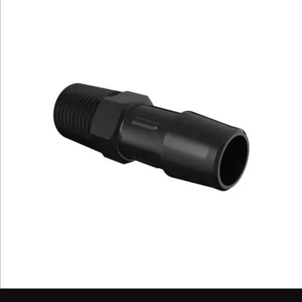 ELDON JAMES A4-8GFBN Adapter, 1/4 NPT Thread Size, 1/2 Inch Barb, Glass Filled Black Nylon | CJ8DEW