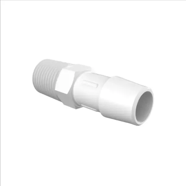 ELDON JAMES A4-8WN Adapter, 1/4 NPT Thread Size, 1/2 Inch Barb, White Nylon | CJ8DFF