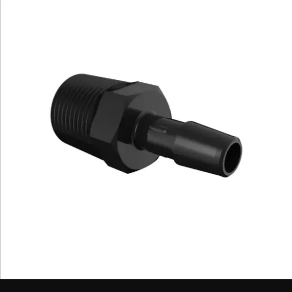 ELDON JAMES A6B-5BN Adapter, 3/8 BSPT Thread Size, 5/16 Inch Barb, Black Nylon | CJ8DLZ