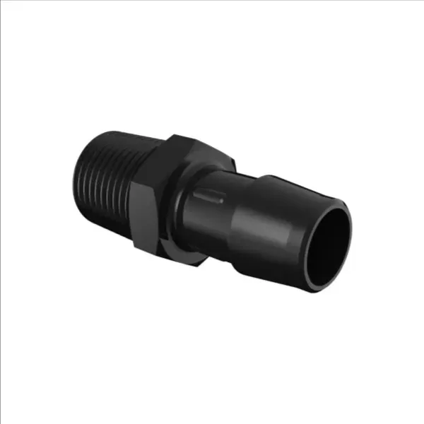 ELDON JAMES A8-10GFBN Adapter, 1/2 NPT Thread Size, 5/8 Inch Barb, Glass Filled Black Nylon | CJ8DNX