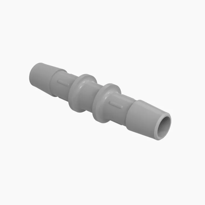ELDON JAMES C0-6PVDF Straight Coupler, 3/8 Inch Inside Dia., Gray Kynar 740 | CJ8EFY