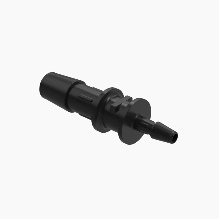 ELDON JAMES C5-2BN Reduction Coupler, 5/16 x 1/8 Inch Barb, Black Nylon | CJ8EWK