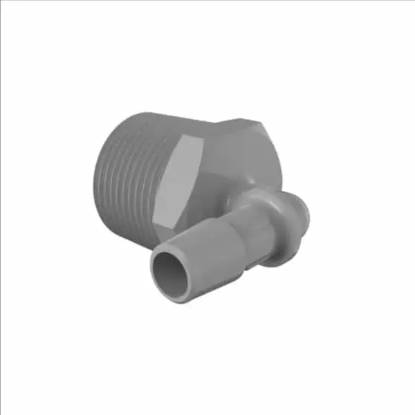 ELDON JAMES L12-6PVDF Elbow, 3/4 NPT Thread Size, 3/8 Inch Inside Dia., Gray Kynar 740 | CJ8FTB