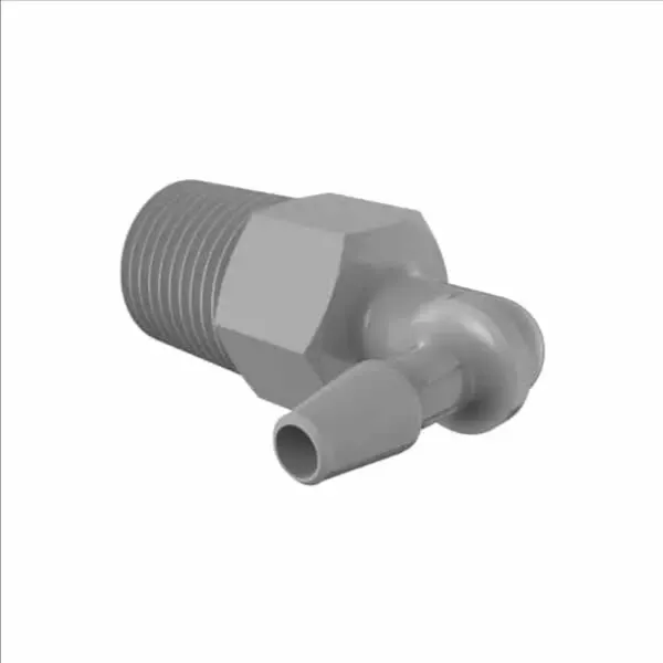 ELDON JAMES L2-2PVDF Elbow, 1/8 NPT Thread Size, 1/8 Inch Inside Dia., Gray Kynar 740 | CJ8FWJ