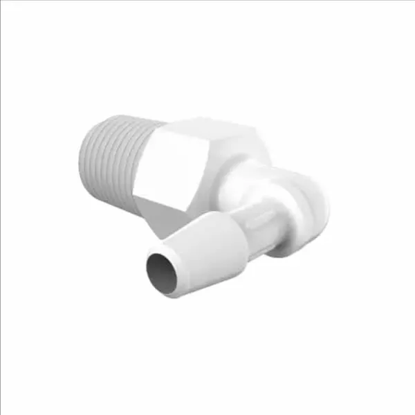 ELDON JAMES L2B-2.5WP White Polypropylene Elbow, 1/8 BSPT Size, 5/32 Inch Inside Dia. | CJ8FYG