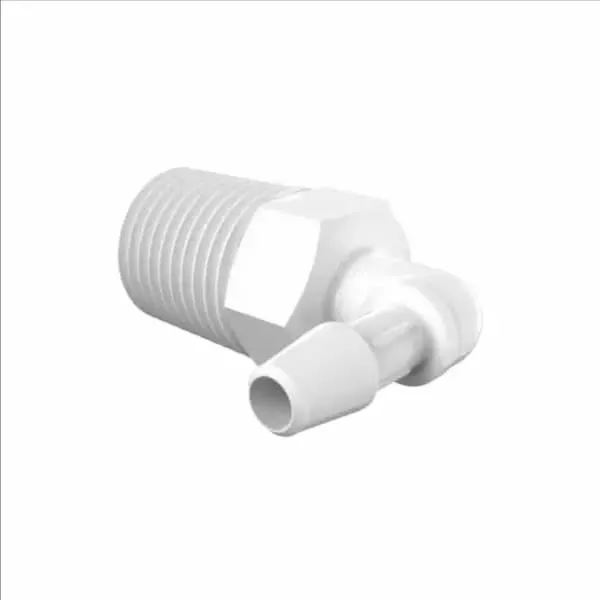 ELDON JAMES L4-3PP Non Animal Derived Polypropylene Elbow, 1/4 NPT Size, 3/16 Inch Inside Dia. | CJ8GAU