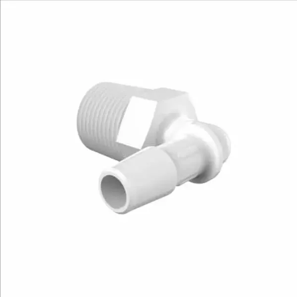 ELDON JAMES L6B-5WP White Polypropylene Elbow, 3/8 BSPT Size, 5/16 Inch Inside Dia. | CJ8GHX