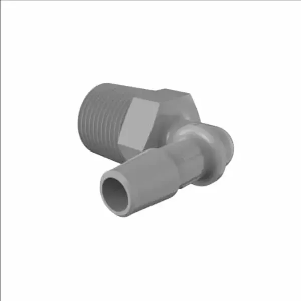 ELDON JAMES L6B-5PVDF Barbed Elbow, 3/8-19 BSP To 5/16 Size | CJ8GHV