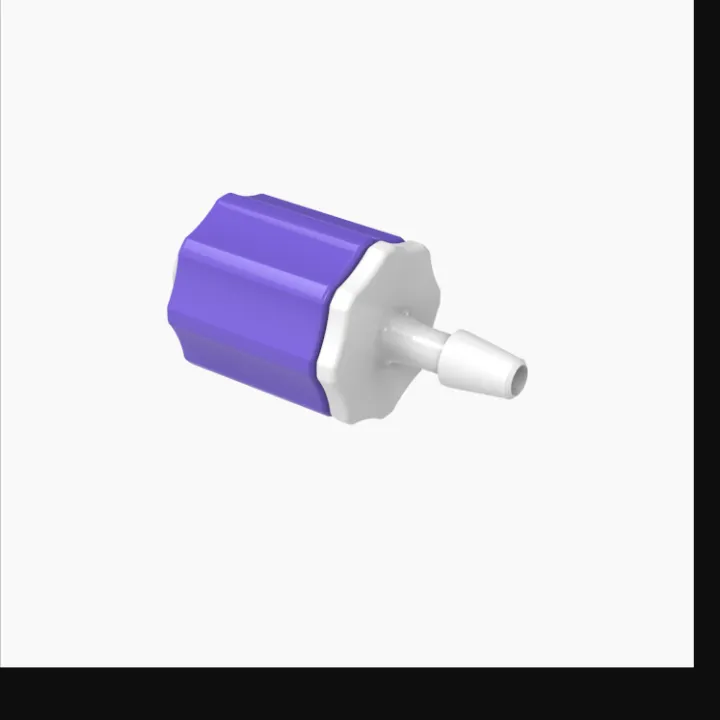 ELDON JAMES LMSLN-1.5MN-V-QC Stationary Male Luer, Lock 3/32 Barb Size, Medical Nylon, Violet | CJ8HJN