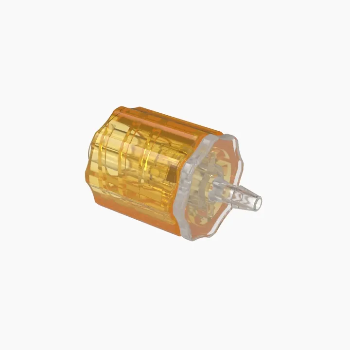 ELDON JAMES LMSLN-1PP-O Stationary Male Luer, Lock 1/16 Barb Size, Non Animal Derived Polypropylene, Orange | CJ8HKR