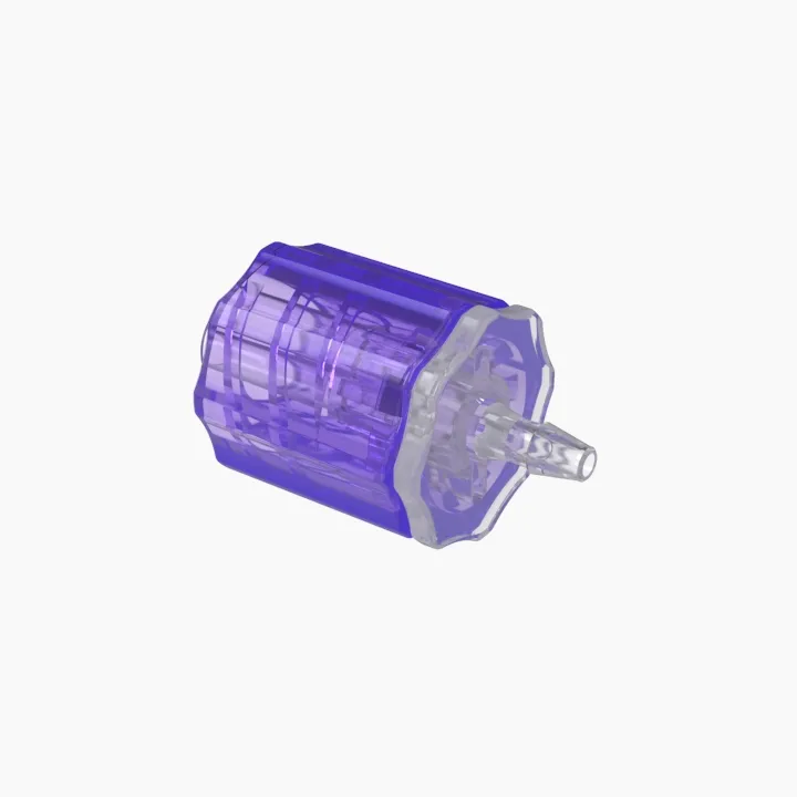 ELDON JAMES LMSLN-1PP-V Stationary Male Luer, Lock 1/16 Barb Size, Non Animal Derived Polypropylene, Violet | CJ8HKU