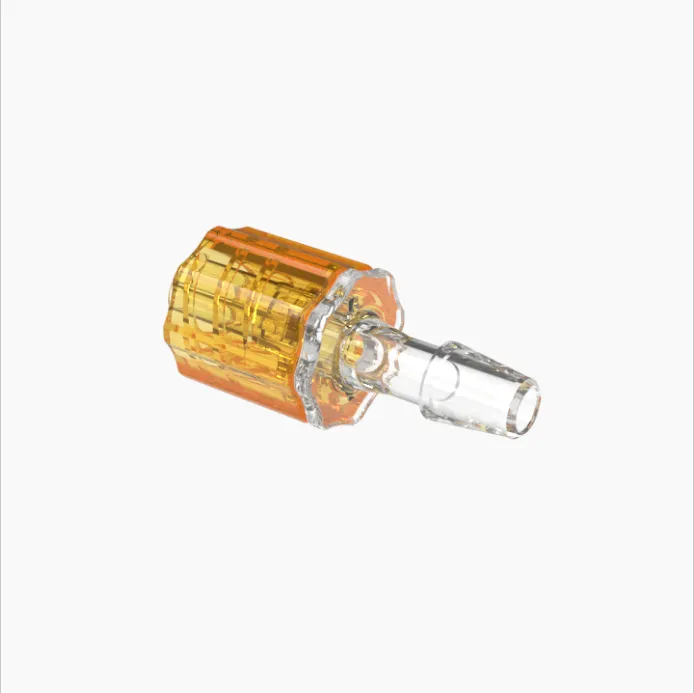 ELDON JAMES LMSLN-2.5CVU-O Stationary Male Luer, Lock 5/32 Barb Size, Crystal, Orange | CJ8HKZ