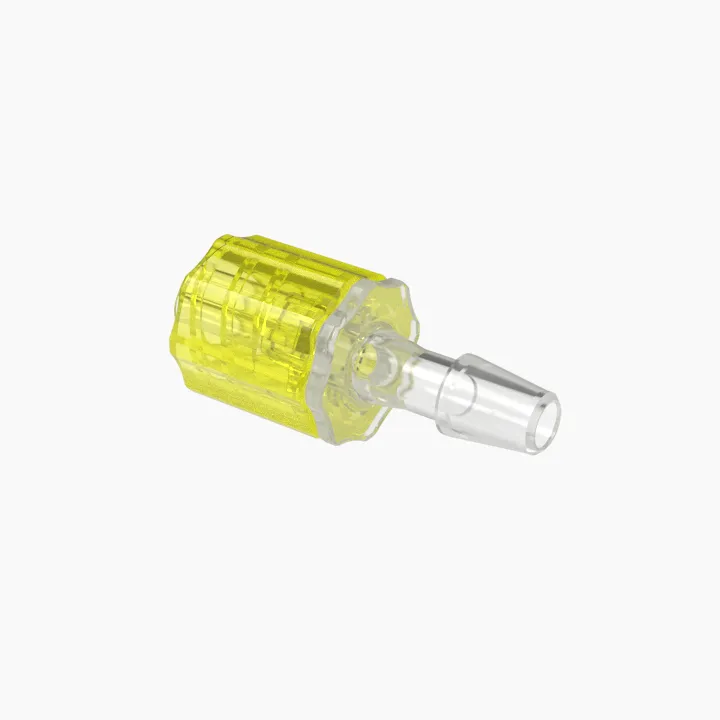 ELDON JAMES LMRLN-2.5PP-Y Male Lock and Nut Assembly, 5/32 Inch Inside Dia., Polypropylene, Yellow | CJ8HBN