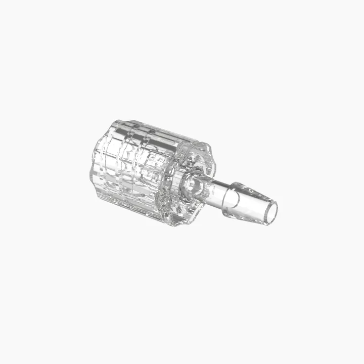 ELDON JAMES LMSLN-2CVU Stationary Male Luer, Lock 1/8 Barb Size, Crystal, Natural | CJ8HLU