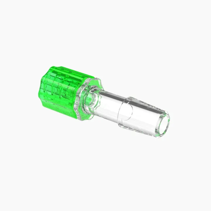 ELDON JAMES LMSLN-4CVU-L Stationary Male Luer, Lock 1/4 Barb Size, Crystal, Lime | CJ8HNR
