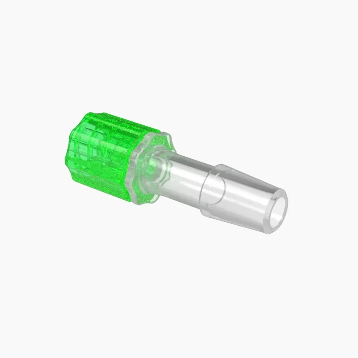 ELDON JAMES LMSLN-4PP-L Stationary Male Luer, Lock 1/4 Barb Size, Non Animal Derived Polypropylene, Lime | CJ8HPG