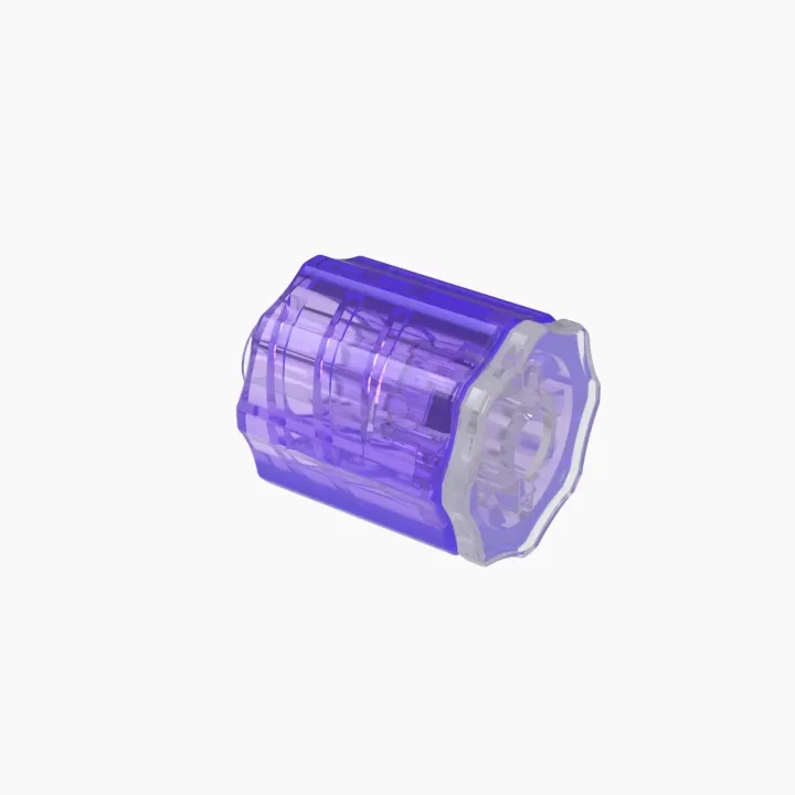 ELDON JAMES LMSLN-P-PP-V Stationary Luer Lock Plug and Nut Assembly, Polypropylene, Violet | CJ8HQH