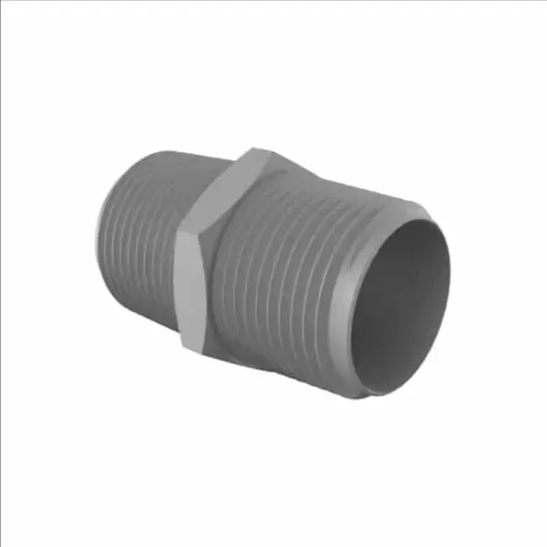 ELDON JAMES N16PVDF Gray Kynar 740 Nipple, 1 NPT Size | CJ8HWU