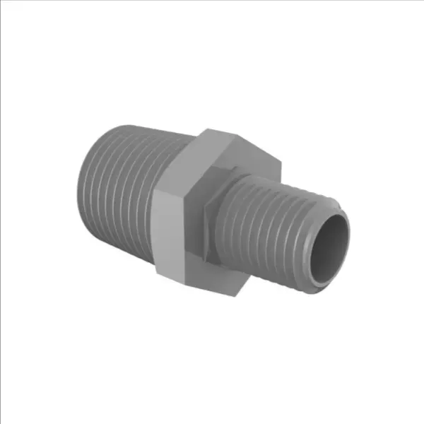 ELDON JAMES RN8-4PVDF Conversion Nipple, 1/2 x 1/4 NPT Size, Gray Kynar 740 | CJ8JXT