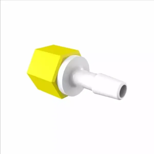 ELDON JAMES SAF9-4NNYN Straight Female Swivel, 1/4 Inch Barb, Natural Nylon, Yellow | CJ8KMD