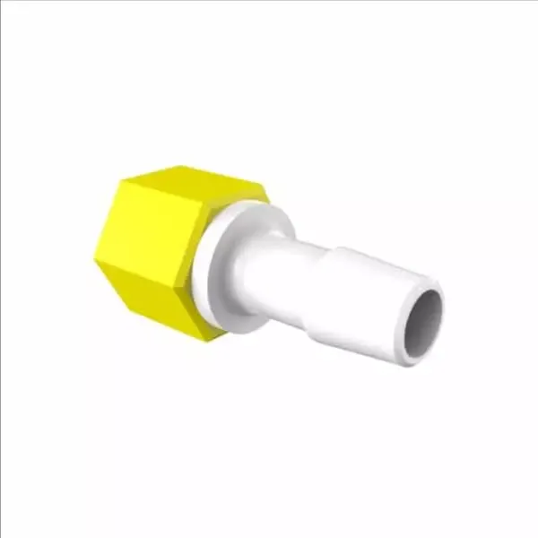 ELDON JAMES SAF9-6NNYN Straight Female Swivel, 3/8 Inch Barb, Natural Nylon, Yellow | CJ8KMU