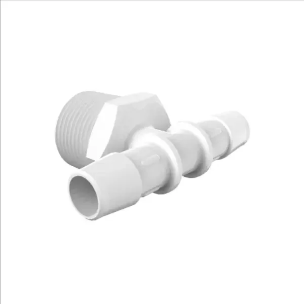 ELDON JAMES T12-8WP White Polypropylene Tee, 3/4 NPT Size, 1/2 Inch Inside Dia. | CJ8LFN