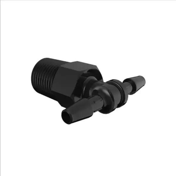 ELDON JAMES T2-2BN Tee, 1/8 NPT Thread Size, 1/8 Inch Barb, Black Nylon | CJ8LHE