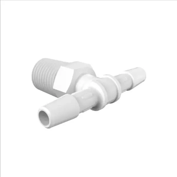 ELDON JAMES T4-4WN White Nylon Tee, 1/4 NPT Size, 1/4 Inch Inside Dia. | CJ8LNC