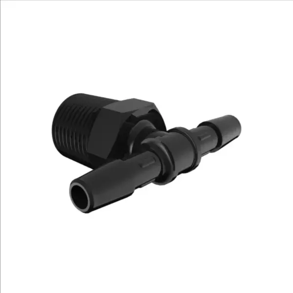 ELDON JAMES T6B-4BN Black Nylon Tee, 3/8 BSPT Size, 1/4 Inch Inside Dia. | CJ8LUH