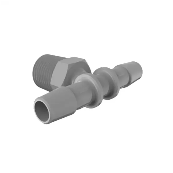 ELDON JAMES T6-6PVDF Gray Kynar 740 Tee, 3/8 NPT Size, 3/8 Inch Inside Dia. | CJ8LTV
